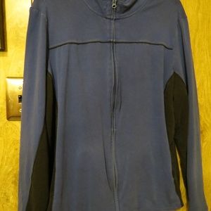 Fashion Bug Blue/Black Sweat Jacket Size 2X